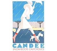 Wee Blue Coo Candee Snow Boots Winter Rain Dog Unframed Wall Art Print Poster Home Decor Premium