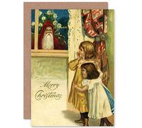 Wee Blue Coo CARD ALTERNATIVE CHRISTMAS XMAS MERRY CREEPY SANTA
