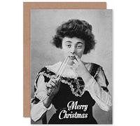 Wee Blue Coo CARD ALTERNATIVE CHRISTMAS XMAS ODD NOSE BULB FUNNY