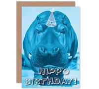 Wee Blue Coo CARD BIRTHDAY CELEBRATION HAPPY HIPPO PUN FUN PRESENT GIFT