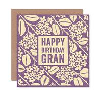 Wee Blue Coo CARD BIRTHDAY HAPPY GRAN GRANNY FADED FLORAL DESIGN GIFT
