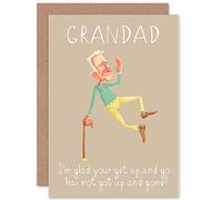 Wee Blue Coo CARD BIRTHDAY HAPPY GRANDAD CLICKING HEELS GET UP GO GIFT