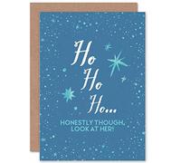 Wee Blue Coo CARD CHRISTMAS RUDE HO HOE FUNNY HONESTLY