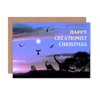 Wee Blue Coo CARD CHRISTMAS XMAS MERRY BONKERS CREATIONIST FUN PRESENT GIFT