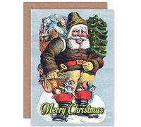 Wee Blue Coo CARD CHRISTMAS XMAS MERRY HAPPY OLD SANTA PRESENT GIFT