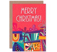 Wee Blue Coo CARD CHRISTMAS XMAS MERRY PRESENT STACK