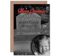Wee Blue Coo CARD CHRISTMAS XMAS MERRY SANTA'S GRAVE FUNNY PRESENT GIFT