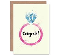 Wee Blue Coo CARD ENGAGEMENT WEDDING CONGRATS DIAMOND RING GIFT