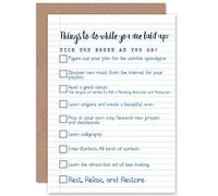 Wee Blue Coo CARD GET WELL SOON THINGS TO DO GIFT