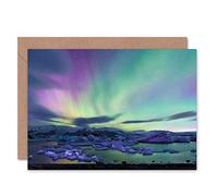 Wee Blue Coo CARD GREETING AURORA BOREALIS NORTHERN LIGHTS GIFT CL1681