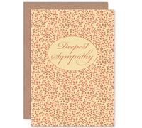 Wee Blue Coo CARD GREETING BEREAVED SYMPATHY DEEPEST RED LEAF