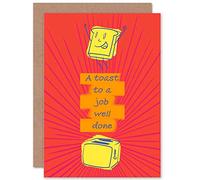 Wee Blue Coo CARD GREETING CONGRATULATIONS HAPPY TOAST WELL DONE JOB GIFT