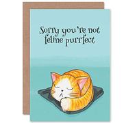 Wee Blue Coo CARD GREETING GET WELL SOON CAT KITTEN FELINE PURRFECT GIFT