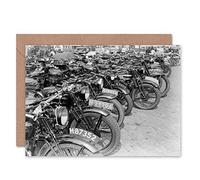 Wee Blue Coo CARD GREETING GIFT PHOTO VINTAGE TRANSPORT OLD MOTORBIKES MOTORCYCLES