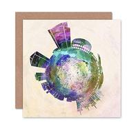 Wee Blue Coo CARD GREETING LITTLE WORLD CITY SKYLINE LYON FRANCE GIFT