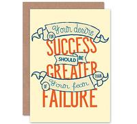 Wee Blue Coo CARD GREETING QUOTE MOTIVATION DESIRE SUCCESS FAILURE