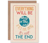 Wee Blue Coo CARD GREETING QUOTE MOTIVATION EVERYTHING WILL BE OKAY