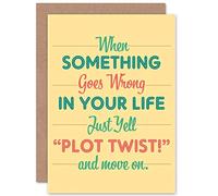 Wee Blue Coo CARD GREETING QUOTE MOTIVATION WHEN SOMETHING GOES WRONG