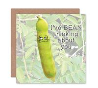 Wee Blue Coo CARD GREETING ROMANCE VALENTINE CUTE GREEN BEAN