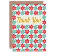Wee Blue Coo CARD GREETING THANKS THANK YOU FRIEND HAPPY FLOWERS PRESENT GIFT