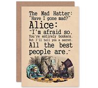 Wee Blue Coo CARROLL ALICE MAD HATTER ART GREETINGS GREETING CARD GIFT