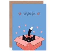 Wee Blue Coo Cat Mothers Day Mum I Am Your Gift Sealed Greeting Card Plus Envelope Blank inside