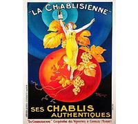 Wee Blue Coo Chablis Wine Vintage Unframed Wall Art Print Poster Home Decor Premium