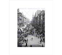 Wee Blue Coo Cheapside London England Mechanical Old BW Wall Art Print