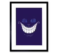 Wee Blue Coo Cheshire Cat Alice Mad Artwork Home Decor 12x16" Framed Wall Art Print in Purple | Size: W12" x H16" Wee Blue Coo Purple W12" x H16"
