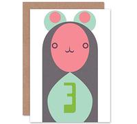 Wee Blue Coo CHILD BIRTHDAY BUBBLE 3 THREE YEAR OLD NEW ART GREETINGS GIFT CARD