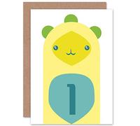 Wee Blue Coo CHILD BIRTHDAY CUDDLY 1 ONE YEAR OLD NEW ART GREETINGS GIFT CARD