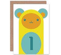 Wee Blue Coo CHILD BIRTHDAY MOUSE 1 ONE YEAR OLD NEW ART GREETINGS GIFT CARD