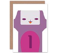 Wee Blue Coo CHILD BIRTHDAY PINKY 1 ONE YEAR OLD NEW ART GREETINGS GIFT CARD