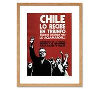 Wee Blue Coo Chile Political Salvador Allende Victory Success Framed Wall Art Print