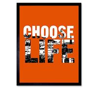 Wee Blue Coo Choose Life Trainspotting Edinburgh Scotland Art Print Framed Poster Wall Decor 12x16 inch