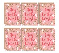 Wee Blue Coo Christmas Cards 6 Pack - Doves Mistletoe Joy To World Set Xmas