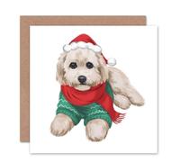 Wee Blue Coo Christmas With Dudley The Cockapoo - Christmas Greetings Card Cute Xmas Cockapoo Dog Wee Blue Coo Multicolor