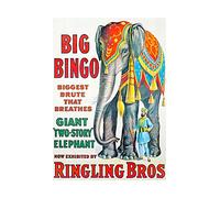 Wee Blue Coo Circus Elephant Big Bingo Ringling Bros Brute Picture Wall Art Print