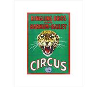 Wee Blue Coo Circus Ringling Bros Barnum Bailey Show Jaguar Cat Wall Art Print