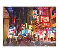 Wee Blue Coo City New York Chinatown Art Print Poster Wall Decor