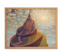 Wee Blue Coo Ciurlionis Fairy Tale Castle Art Print Framed Poster Wall Decor 12X16 Inch