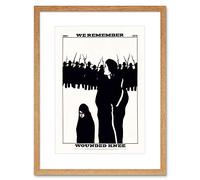 Wee Blue Coo Civil Rights Equality Native American Wounded Knee Framed Wall Art Print