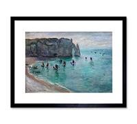 Wee Blue Coo CLAUDE MONET ETRETAT AVAL DOOR FISHING BOATS LEAVING HARBOUR ART PRINT B12X2483