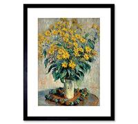 Wee Blue Coo Claude Monet French Jerusalem Artichoke Flowers Framed Wall Art Print