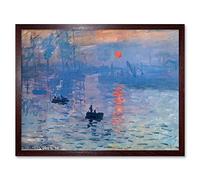 Wee Blue Coo Claude Monet Impression Sunrise Old Master Painting Art Print Framed Poster Wall Decor 12X16 Inch