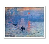 Wee Blue Coo Claude Monet Impression Sunrise Old Master Painting Art Print Framed Poster Wall Decor 12X16 Inch