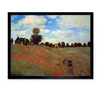Wee Blue Coo Claude Monet Les Coqueliquots Old Master Painting Art Print Framed Poster Wall Decor 12X16 Inch