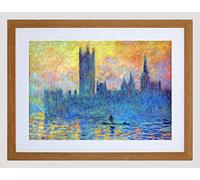 Wee Blue Coo Claude Monet London Parliament In Winter Old Master Framed Wall Art Print