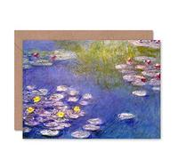 Wee Blue Coo Claude Monet Nympheas At Giverny Old Master Painting Sealed Greeting Card Plus Envelope Blank inside