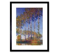 Wee Blue Coo Claude Monet Poplars In Epte Sunset Old Master Framed Wall Art Print